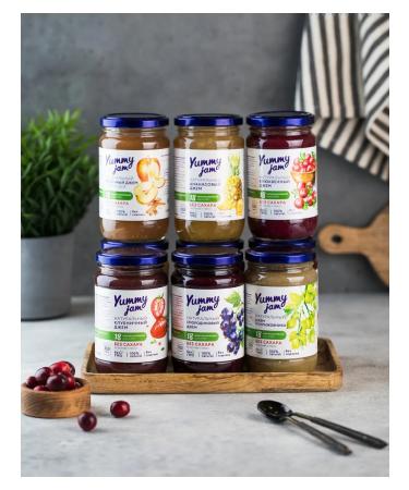 Yummy Foods Jam without sugar Yummy Jam 350g currant - Buy Online on GoSupps.com