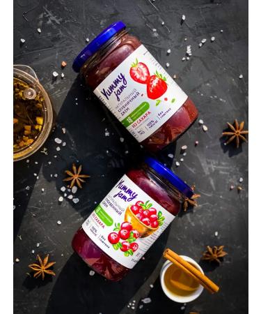Yummy Foods Sugar jam yummy jam 350g cranberries - Buy Online on GoSupps.com