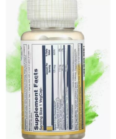 Solaray Vitamins D3 K2 Vitamin D3 K2 120 capsules - Buy Online on GoSupps.com