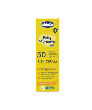 CHICCO Children's sunscreen cream SPF50+ Baby Moments Sun 75 ml - Buy Online on GoSupps.com