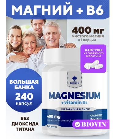 BIOVIN Magnesium B6 B6 for women with vitamin B6 -240