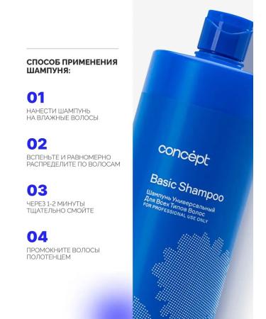 Concept Universal shampoo for all hair types 1000 ml - Buy Online on GoSupps.com