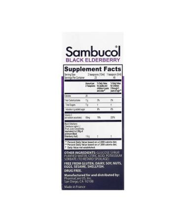 Sambucol Black Buzina for children syrup 120 ml - Buy Online on GoSupps.com