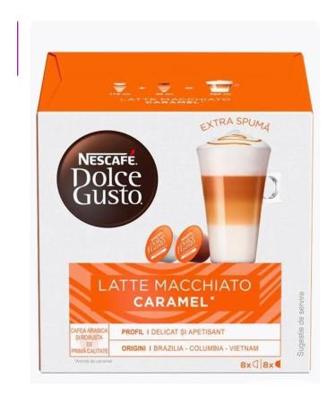 Nescafe Dolce Gusto Coffee in capsules Latte Macchiato Caramel 16 caps - Buy Online on GoSupps.com