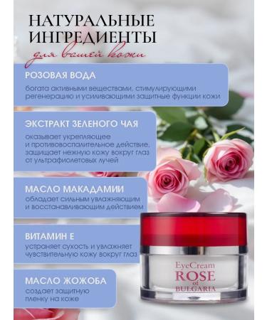 Rose of Bulgaria Skin cream around the eyes lifting Bulgarian rose 25ml - Buy Online on GoSupps.com