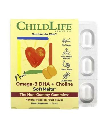 ChildLife Omega-3 dgk with Softmels holin 27 tablets