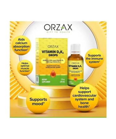 Orzax Vitamin D3 K2 5000 Vitamin D3 K2 MK7