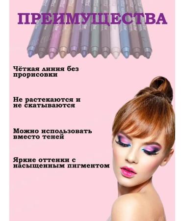 Cosmetics DS Gel pencils for the eyes and lips 12 pieces - Buy Online on GoSupps.com