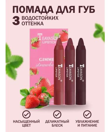 Teayason set of lipstick - pencils 3v1