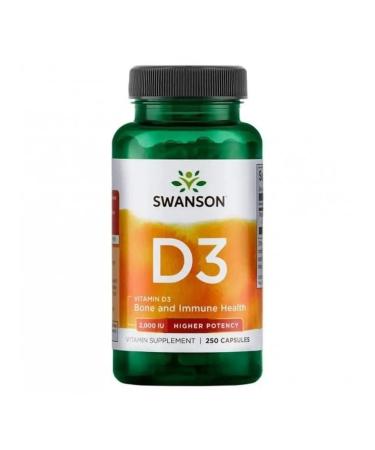 Swanson Vitamin D3 2000 D3 50 mg 250 capsules - Buy Online on GoSupps.com
