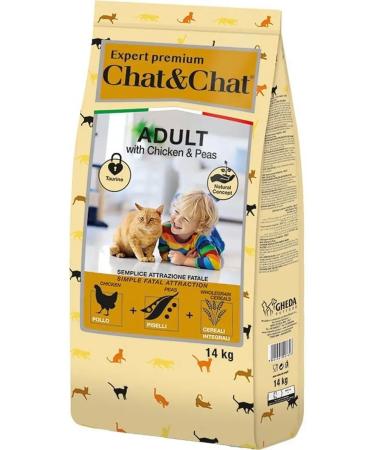 Chat&Chat Dry food for cats with chicken and peas 14 kg - Buy Online on GoSupps.com