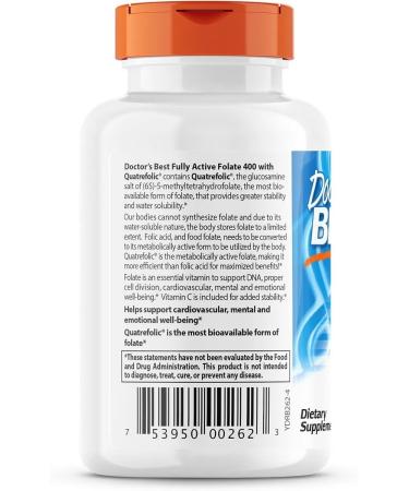 Doctor's Best Active Folat Fully Active Flate 400 g 90 capsules - Buy Online on GoSupps.com