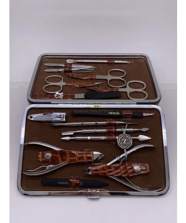 ZINGER Manicure set box 15 items silver