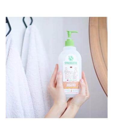SYNERGETIC Liquid hand soap and body almond milk 500 ml x3 - Buy Online on GoSupps.com