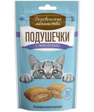 Country delicacies Badge of pillows with mashed potatoes for cats Crab 30 g - Buy Online on GoSupps.com