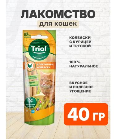 Triol Terrus of sausages is delicious for cats chicken cod 40 g