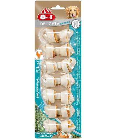 8 in 1 Delicacy of the dental XS bone for teeth of small dogs 7 cm - Buy Online on GoSupps.com