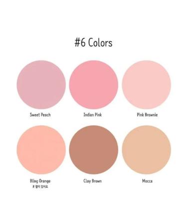 L'OCEAN Professional palette blush 6 shades 10 g x 6 - Buy Online on GoSupps.com