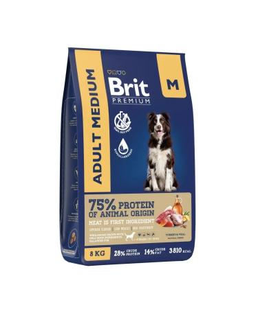 BRIT PREMIUM Adult dog food with turkey and veal - 8kg