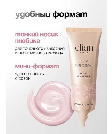 ELIAN RUSSIA Highlighter for the face and body liquid shining tone Cotton Candy - Buy Online on GoSupps.com
