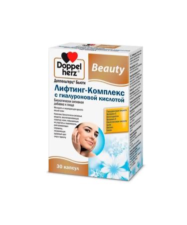 Doppelherz Beauty lifting complex with hyaluronic acid 30 capsules - Buy Online on GoSupps.com