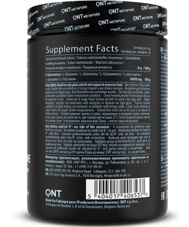 QNT L-Glutamine 6000 350 g L-glutamine in powder - Buy Online on GoSupps.com