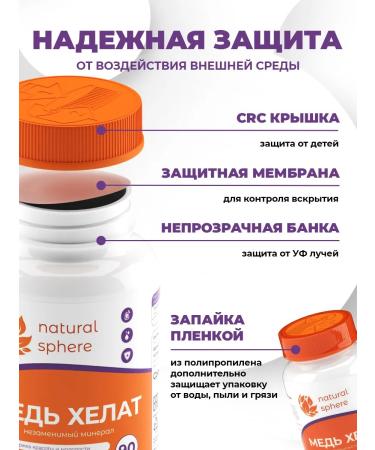 Naturalsphere Copper Helat 90 capsules 3 mg - Buy Online on GoSupps.com