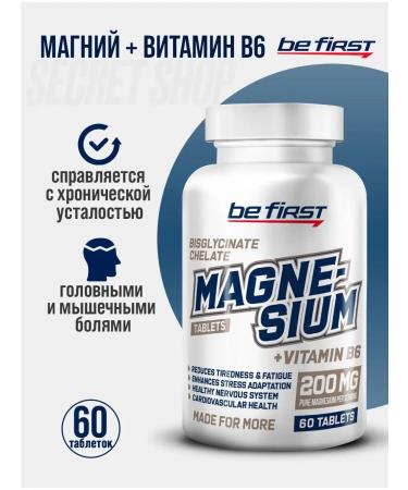 Be First BF HEALAT BISGLICINATATE Magnesium + vitamin B6 60 tablets