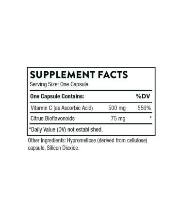 Thorne Research Vitamin C 500 mg with flavonoids Vitamin C with Flavonoids - Buy Online on GoSupps.com