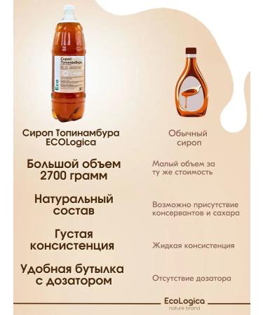Eco logica Jerusalem artichoke syrup - Buy Online on GoSupps.com