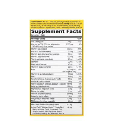 Nature's Way Comprehensive multivitamins for men 60 tablets Alive! - Buy Online on GoSupps.com