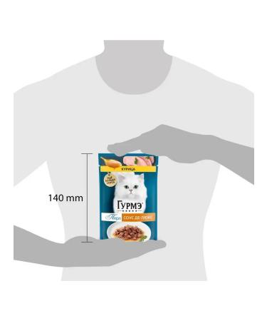 Gourmet Wet food for cats with chicken in luxurious sauce 26 pcs - Buy Online on GoSupps.com