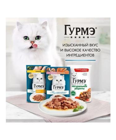 Gourmet Wet food for cats with chicken in luxurious sauce 26 pcs - Buy Online on GoSupps.com