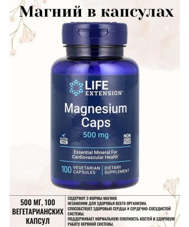 Magnesium in capsules 500 mg 100 weigs capsules