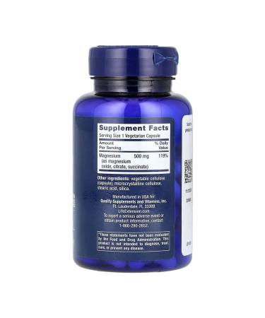 Magnesium in capsules 500 mg 100 weigs capsules - Buy Online on GoSupps.com
