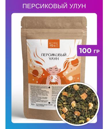 CoffeeKo Green tea leaf peach oolun 100 grams