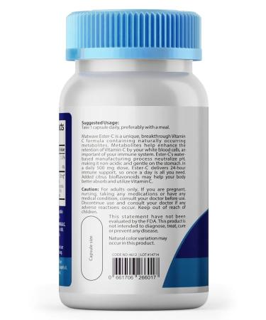 Matwave Vitamin C Esther-s Ester C 500 mg 60 cap - Buy Online on GoSupps.com