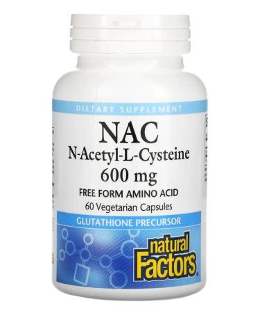 Natural Factors NAC n-acetyl-l cysteine 600 mg 60-Vegetarian capsules