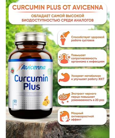 Avicenna Kurkumin with piperin (bioperin) in capsules of dietary supplement from turmeric - Buy Online on GoSupps.com