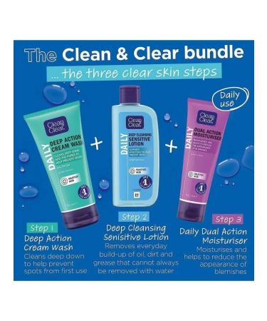 Clean&Clear Cream-gel for cleansing the face deep action 150 ml - Buy Online on GoSupps.com