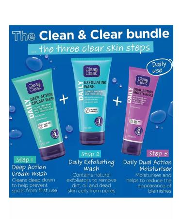 Clean&Clear Face gel daily exfoliating 150ml - Buy Online on GoSupps.com