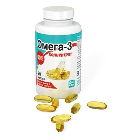 RealCaps Omega-3 concentrate 60% 90 capsules weighing 1000 mg
