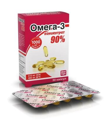 RealCaps Omega-3 concentrate 90% 30 capsules weighing 1500 mg