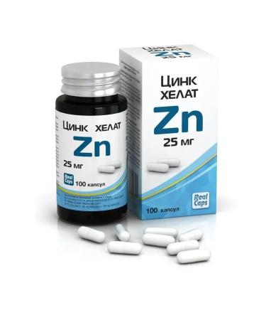 RealCaps Zinc Helat ZN 25 mg. 100 capsules