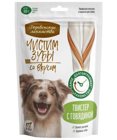 Country delicacies A treat for dogs of large breeds Twister with beef 100g - Buy Online on GoSupps.com