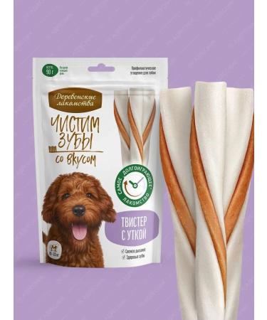 Country delicacies Medium -sized dogs Twizer with a duck 90g