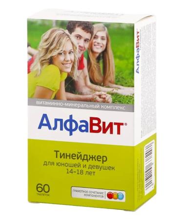 Alphabet Vitamins Alphabet teenager Chewing tablets 60 pieces - Buy Online on GoSupps.com