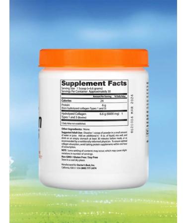 Doctor's Best Clean collagen types 1 and 3 200 g - Buy Online on GoSupps.com