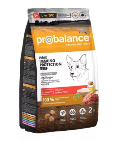 ProBalance Dry food for dogs with beef Adult Immuno 2 kg - Buy Online on GoSupps.com