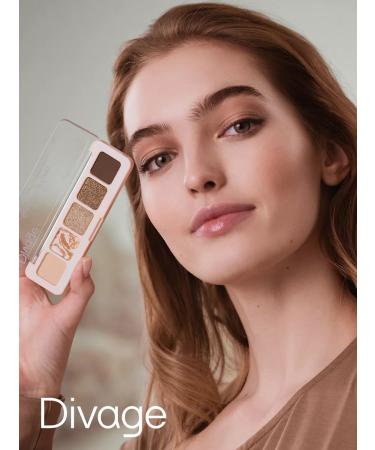 DIVAGE Palette shadows for the eyelids 5 shades of the tone Marble & Chocolate - Buy Online on GoSupps.com